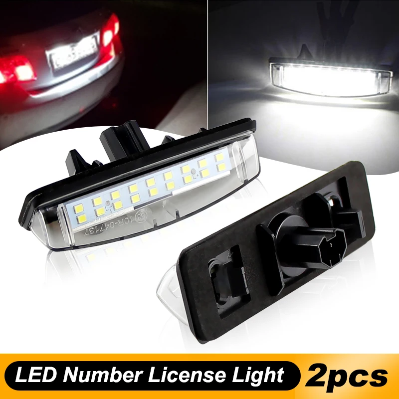 

Светодиодная лампа для номерного знака для Toyota Camry 40 V40 XV40 2006-2011 Aurion XV40 Echo 4D Prius 2000-2003(NHW11) 12 В, 2 шт.