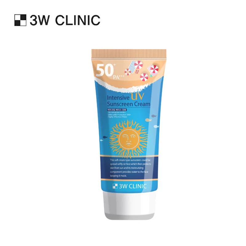 

3W CLINIC Intensive UV Sunscreen Cream 70ml SPF50+ PA +++ Facial Body Sunscreen Moisturizing Brighten Sunblock Korea Cosmetics