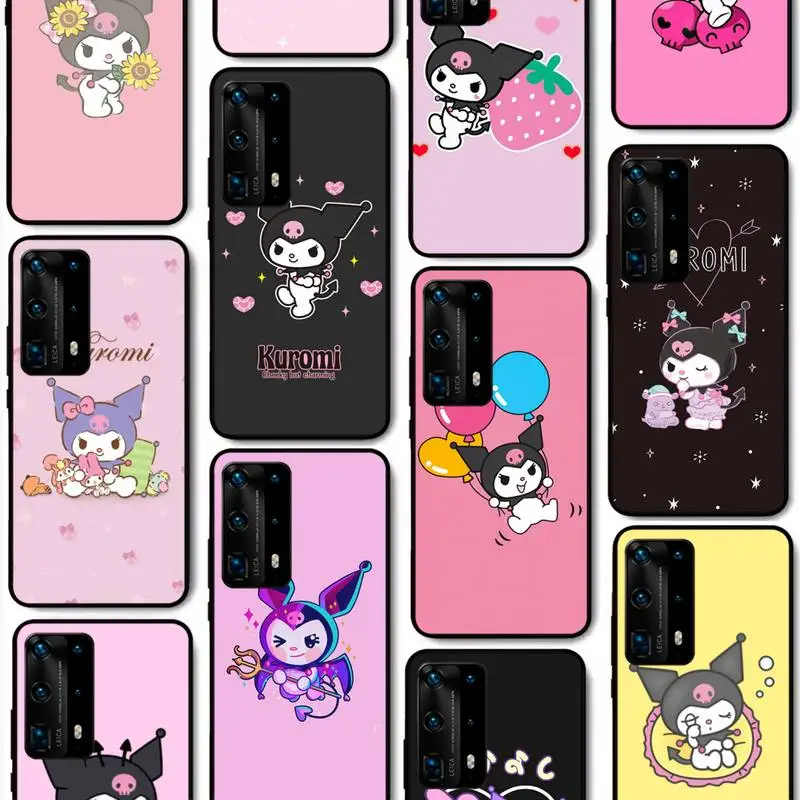

BANDAI Kuromi Phone Case For Huawei P40 P30 P20 Pro P10 Plus P9 P8 Lite P Smart Cover