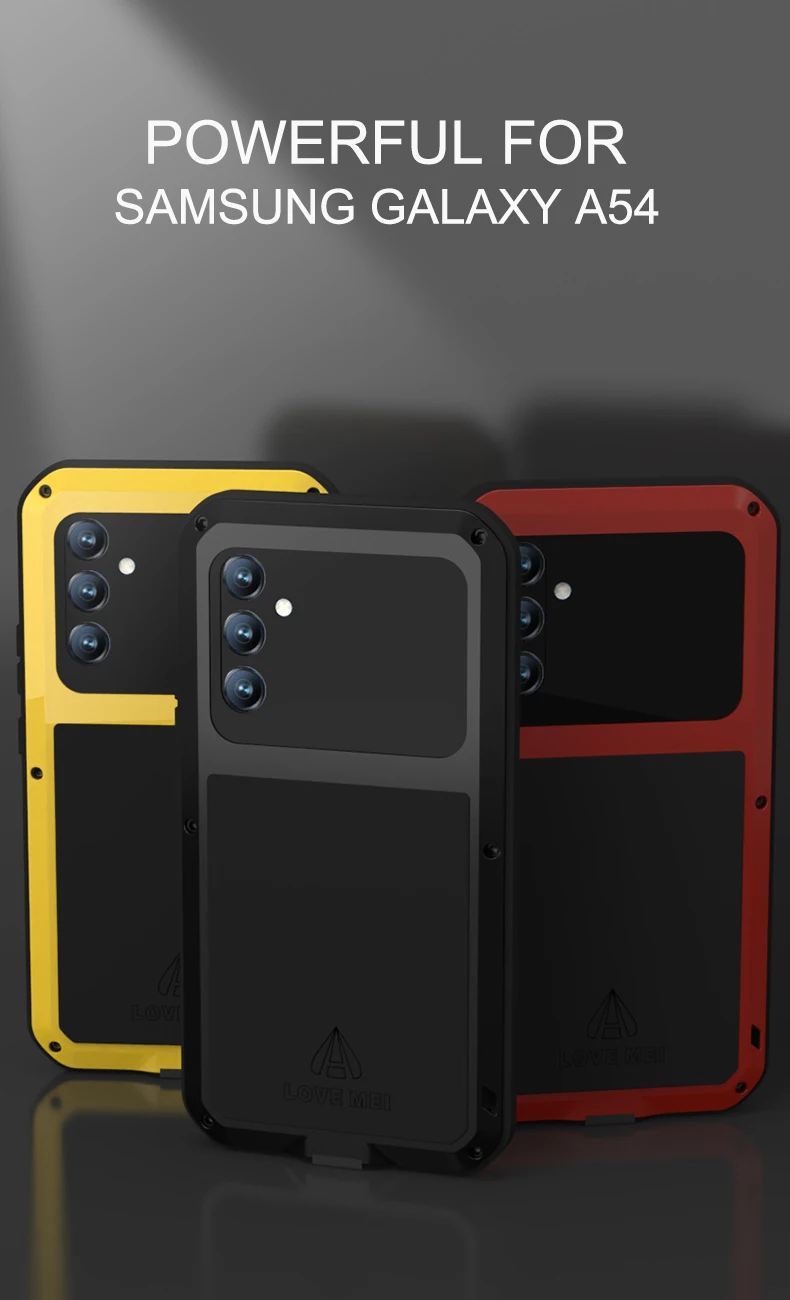 

Original LOVE MEI Powerful Case For Samsung Galaxy A34 A54 Metal Armor Shock Dirt Proof Water Cases For Galaxy A54 A34