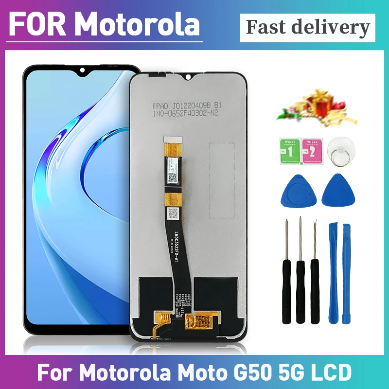 

ЖК-дисплей 6,5 дюйма для Motorola Moto G50, детали для сенсорного ЖК-экрана XT2149 для Motorola G50, детали для замены в сборе
