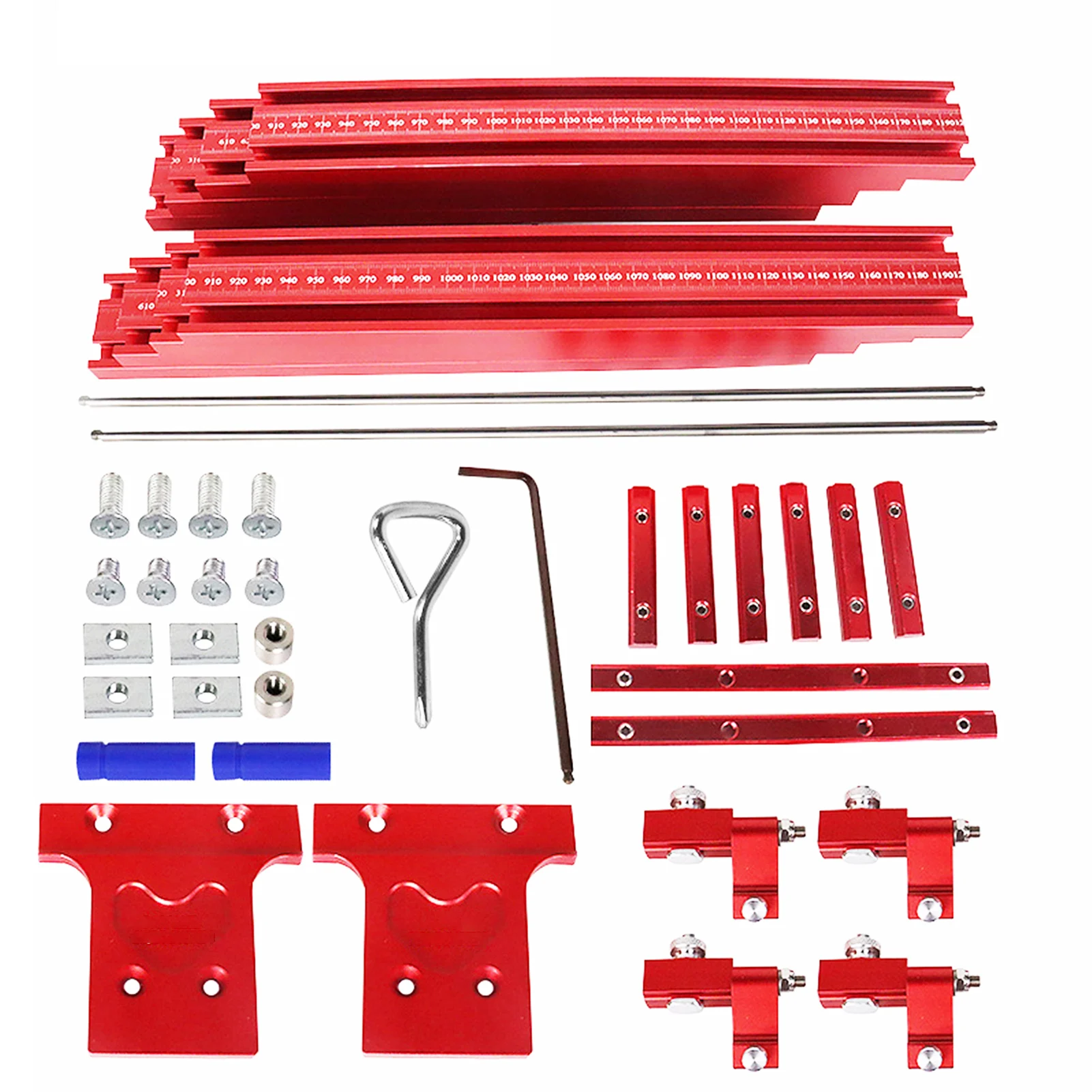 

42-Piece Set Of Track Saw Rail Parallel Guide Rail Aluminium Alloy T-Track Slot Woodworking Auxiliary Track Woodworking Tool