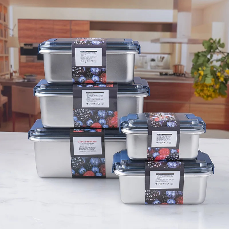 

Food Storage Containers 316 Stainless Steel Food Grade Lunch Box Student Office Bento Box Refrigerator Storage Box