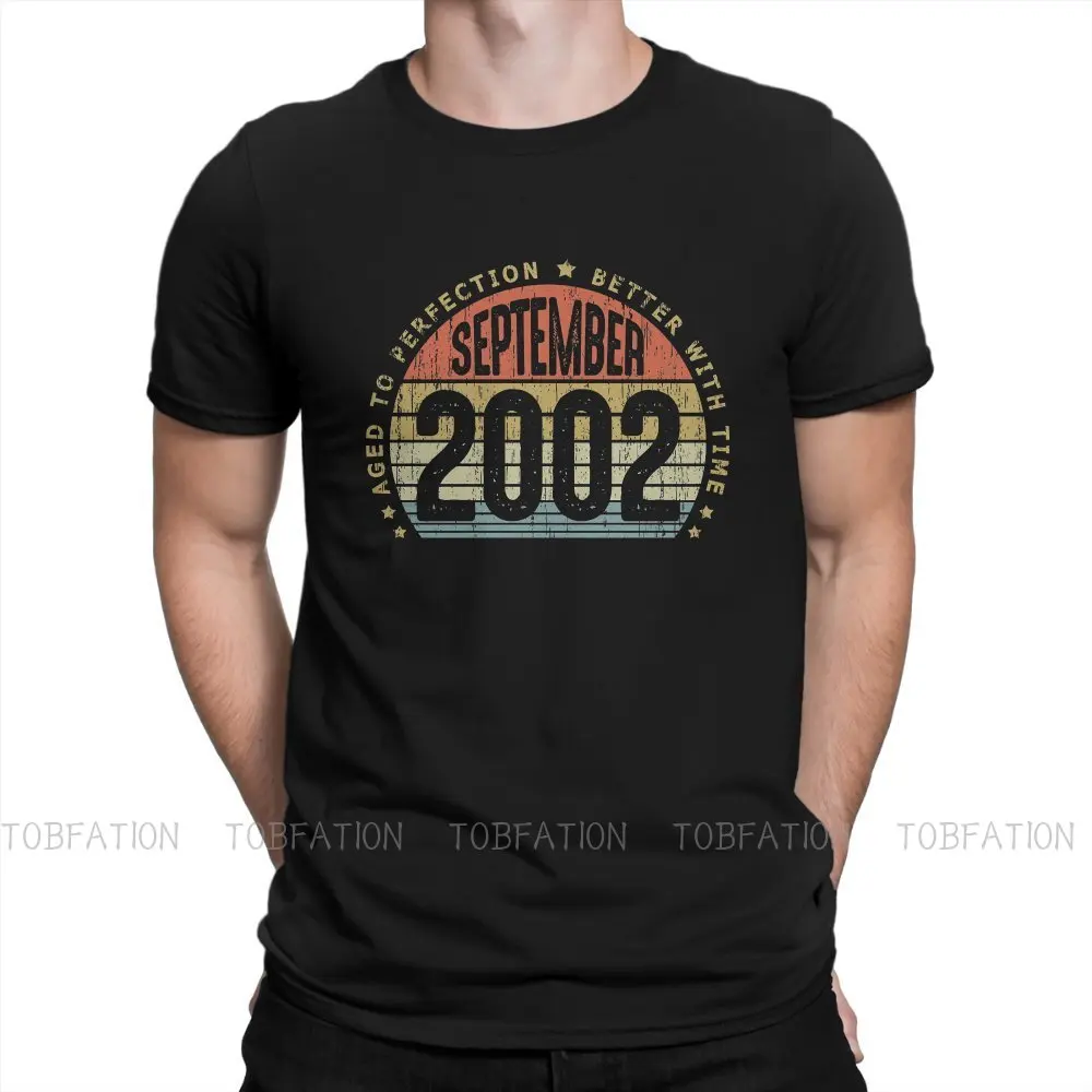 

2002 2022 20 Years Old 100% Cotton TShirts Vintage September Print Men's T Shirt Hipster Tops Size S-6XL