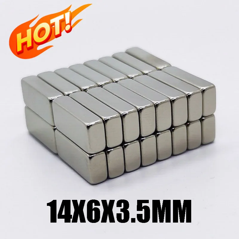 

Neodymium Iron Boron 14X6 X3.5MM Nickel Plated Square Magnet Sheet, Long Bar Shaped Square Permanent Magnet