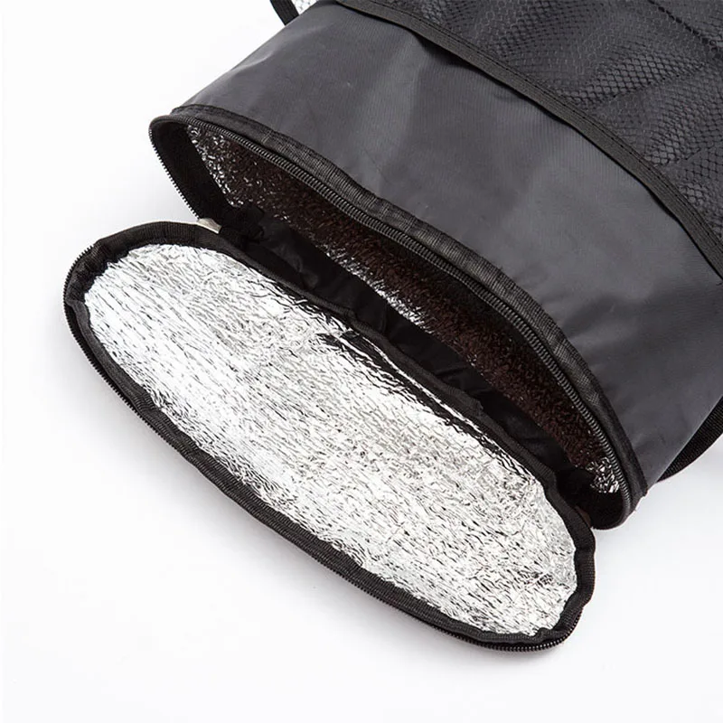 Car Seat Back Multi-Pocket Ice Pack Bag Hanging Organizer Collector Storage Box Interior Accessories Black Stowing Tidying |