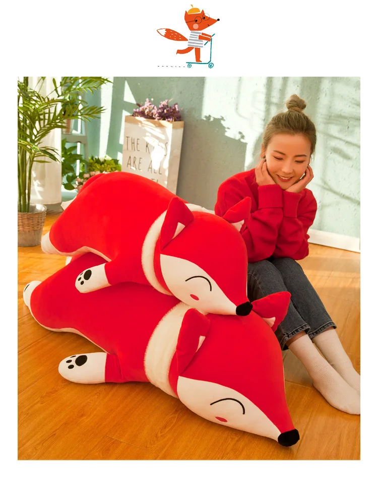 

120cm very cute animal soft fox pillow stuffed plush toy cotton toy for birthday gift christmas gift