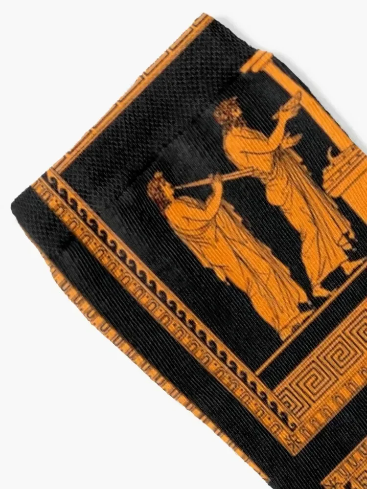 Красная фигура греческая ваза сцена носки сумасшедший Хэллоуин баскетбол с