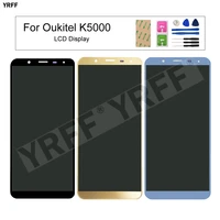 Mobile Phone LCD Screens For Oukitel K5000 LCD Display 100  Tested Glass Touch Screen Digitizer Assembly Free Shipping