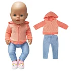 Комплект спортивной одежды для куклы, 18 дюймов, подходит для куклы-новорожденного 43 см, платье, аксессуары для кукол