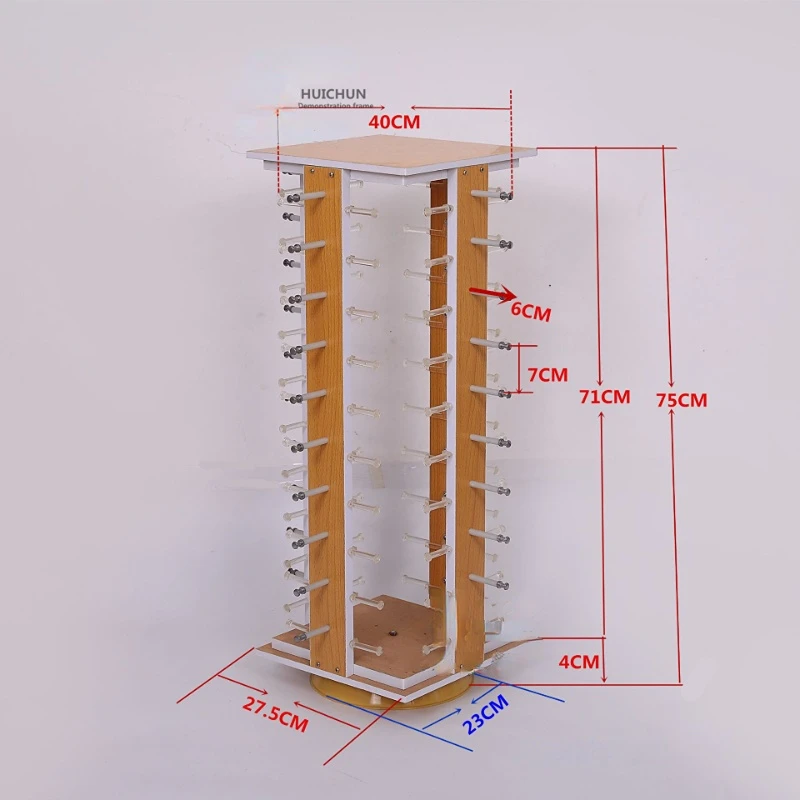 Rotary Cabinet Desktop Glasses Display Rack Anti-scratch Paint Wood-grained Glasses Display Rack Is Exquisite and Practical