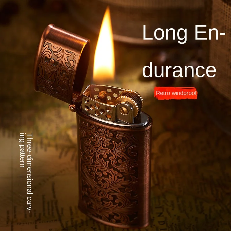 

Tangcao Vintage Kerosene Lighter Portable Lighter One key ignition