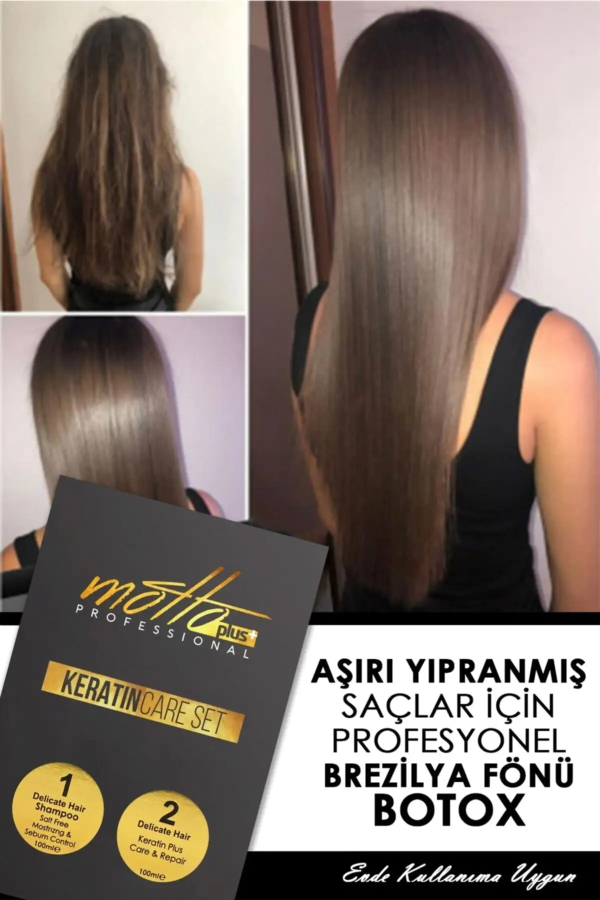 

Brazil The Hair dryer Keratini 2'li Miraculous care Set (Keratin-shampoo)