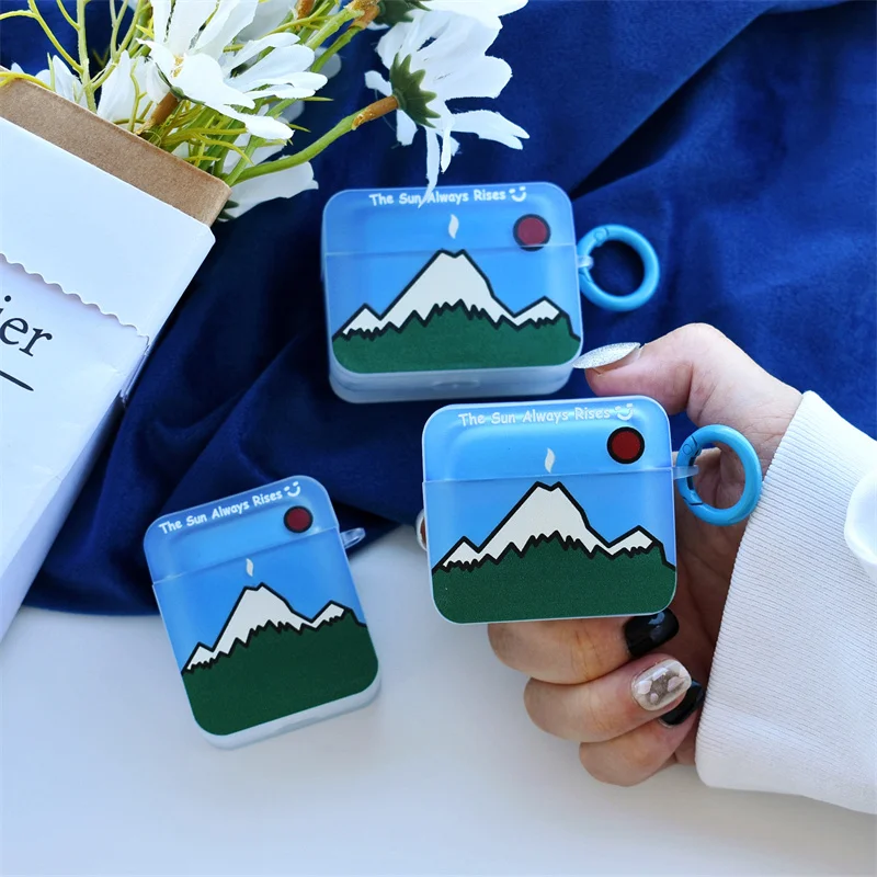 

Крутой мультяшный чехол Fuji Для Airpods, чехол для AirPods Pro, чехол для Airpods 2, защитный чехол для зарядки Airpods 3, чехол