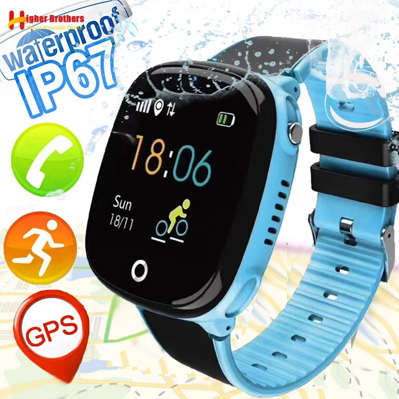 

HW11 IP67 Waterproof Smart GPS Tracker Locator Kid Baby Student SOS Call Remote Monitor Camera Phone Smartwatch Watch Wristwatch