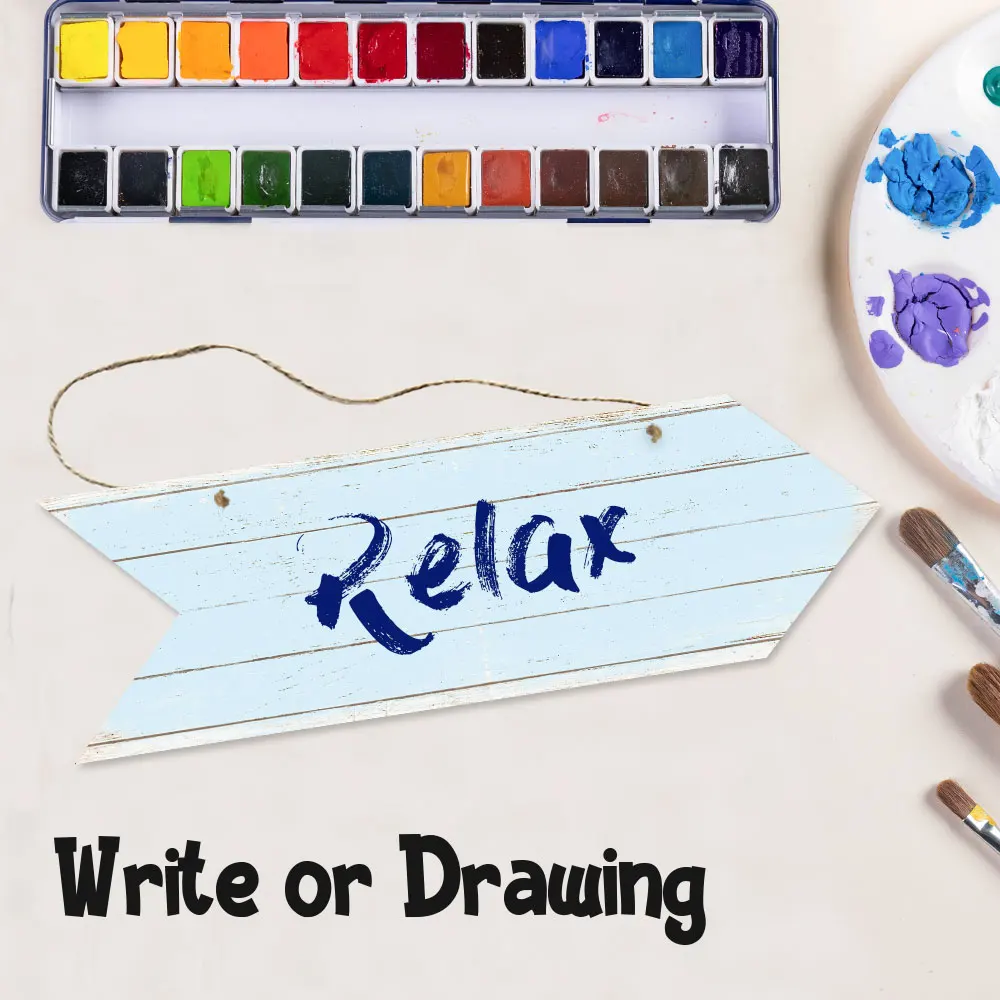 putuo decor diy blank arrow wooden signs wood hanging plaque for graffiti personalizednon custom home living room wall decor free global shipping