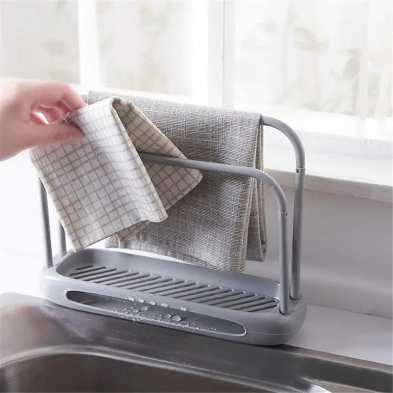 

Detachable Kitchen Towel Sponge Drain Racks Rag Dishcloth Hanging Racks Bathroom Soap Adjustable Holder Sink Desktop Organizer