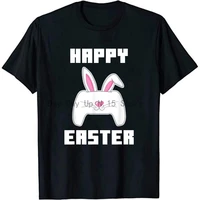 video gamer bunny controller funny easter t shirt gamer lover short sleeves t shirt happy easter shirt cutae rabbit graphic tee