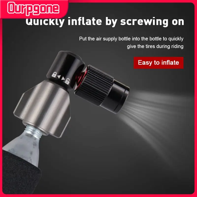 

Bicycle Air Pump Valve Fast Inflatable Bottle Road Bike Portable Antifreeze CO2 Gas Cylinder Mountain Bike Mouth Accessory Hot
