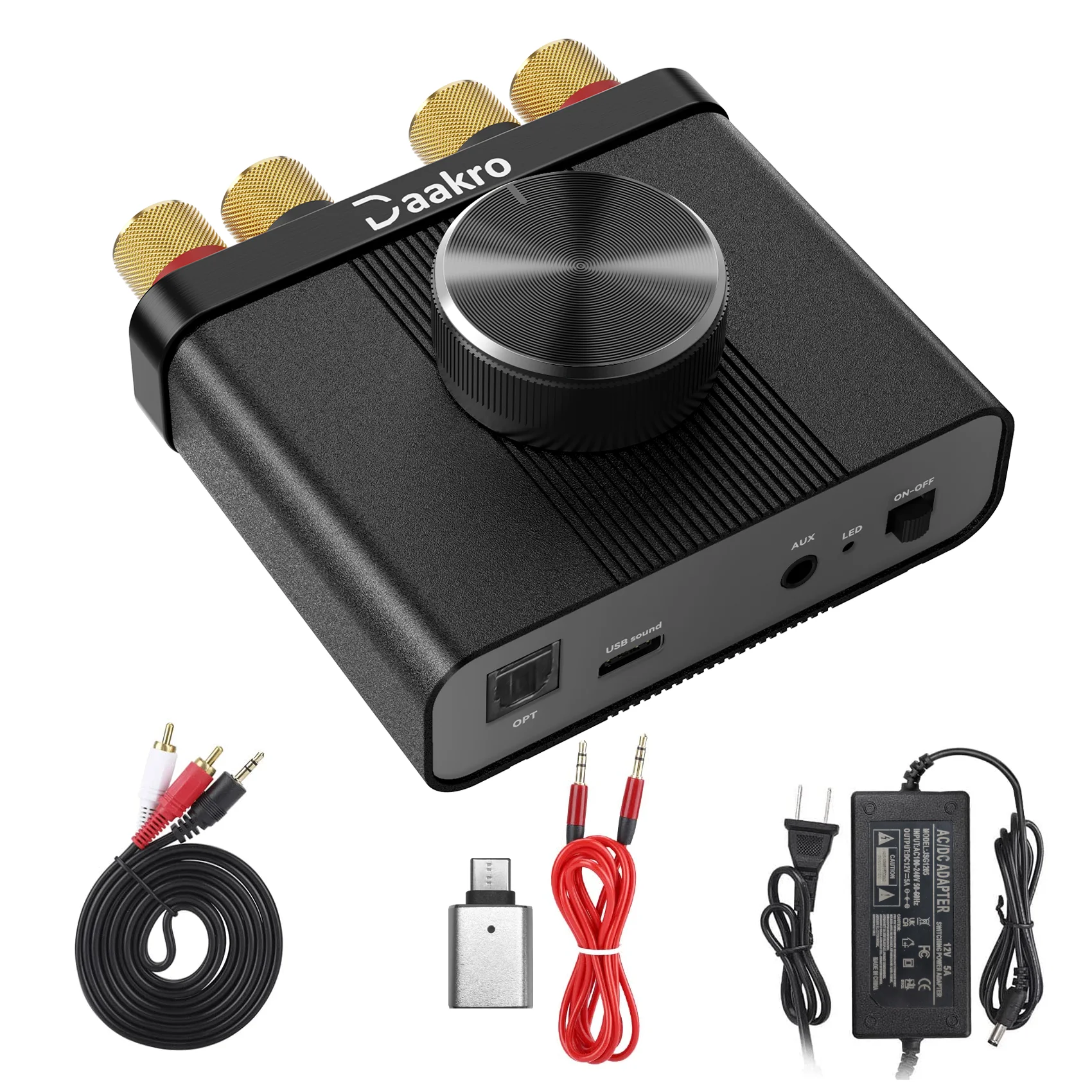 Плата усилителя мощности постоянного тока 9-24 В Bluetooth 5,0 TPA3116, цифровой Hi-Fi стерео аудио усилитель 50 Вт + 50 Вт, автомобильные усилители звука