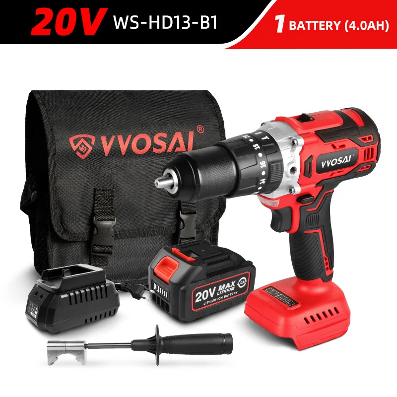 

VVOSAI MT-Series аккумуляторная дрель-молоток 125N.m 20V 13мм