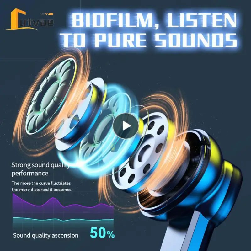

Music Gaming Headset Portable Wireless Headphones Noise Reduction In Ear Headset Phone Accessories Touch Control