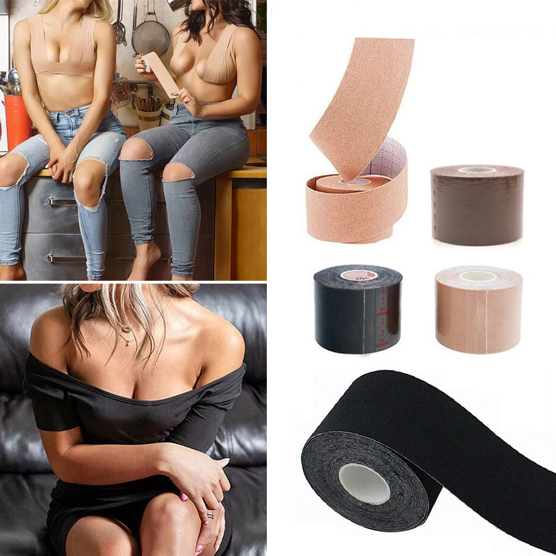 Women Invisible Boob Tape Bras Self-Adhesive Backless Breast Cover Pasties Push Up Tape Nipple Bra Pad Lifting Chest Stickers