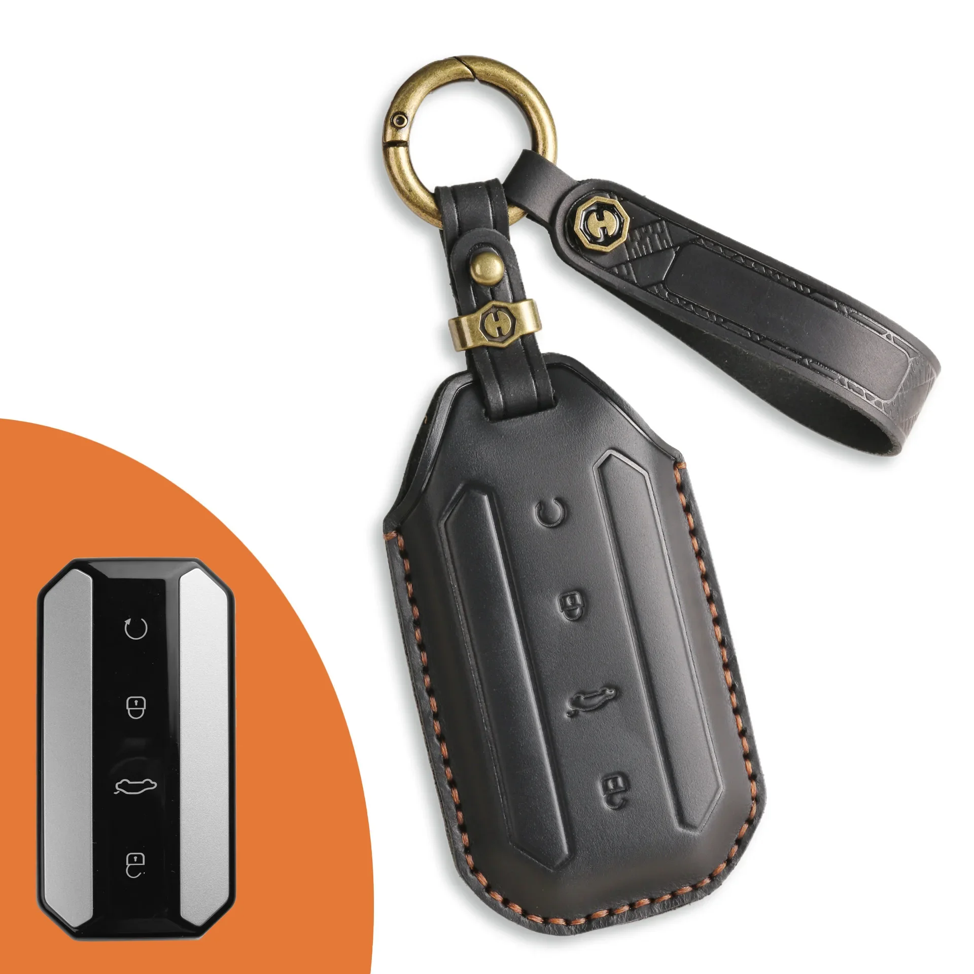 

Чехол Для Ключей Chery Omoda Jaecoo 7 Oumengda C7 Из Натуральной Кожи С Металлическим Кольцом, Защитный, Прочный