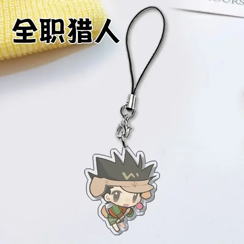 Gon Freecss Killua Zoldyck ремешок для мобильного телефона акриловый кулон HUNTER×HUNTER аниме