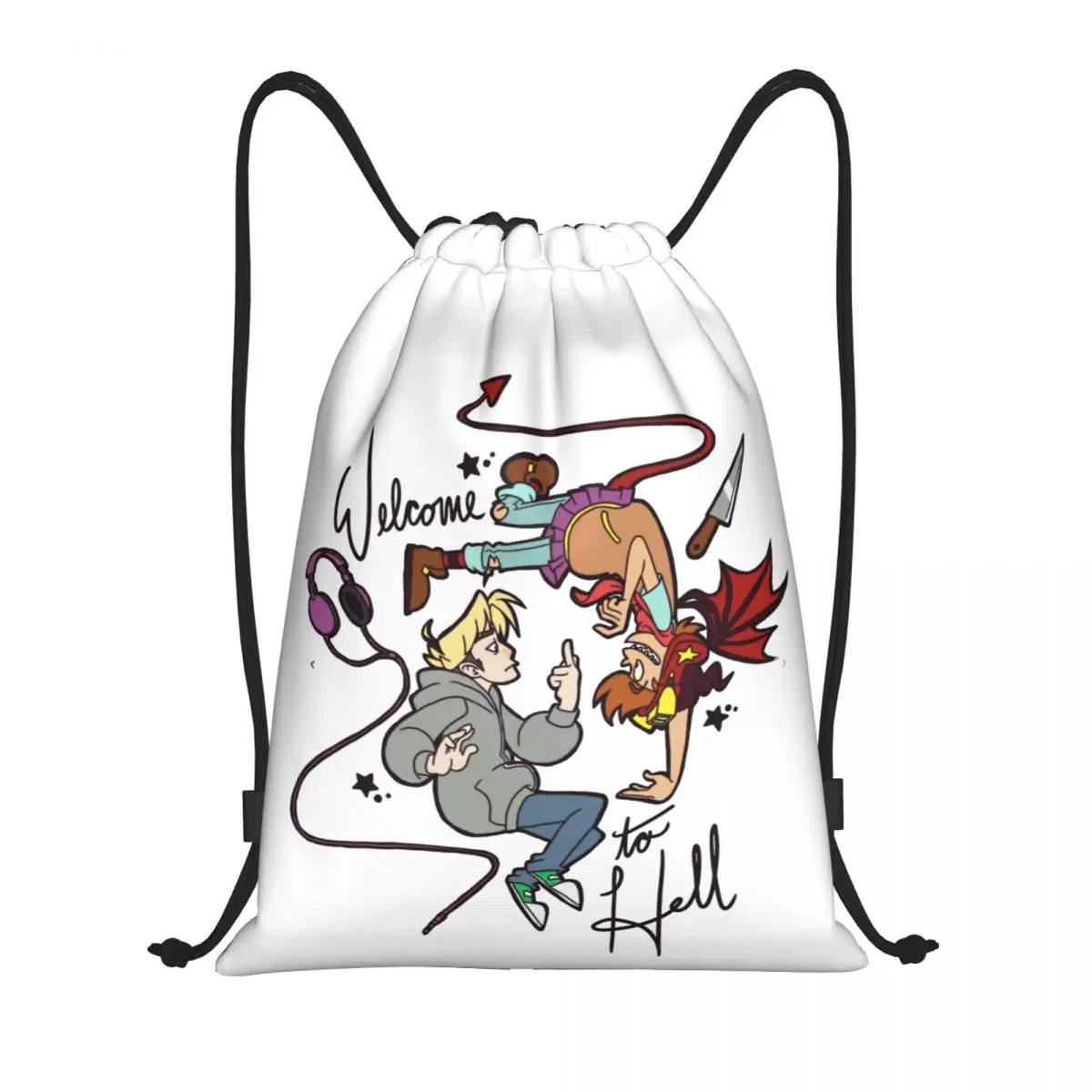 

Welcome Hell 7 Drawstring Bags Gym Bag Top Quality Rucksack Modern Cozy Backpack Funny Novelty