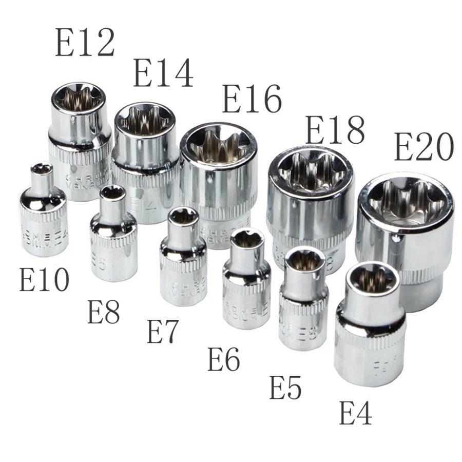 29 шт./компл. набор головок из ванадиевой стали и бит мужские женские головки E&ampT с