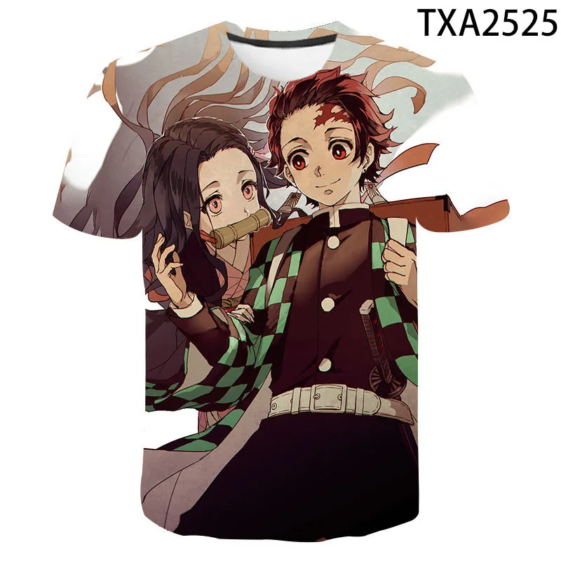 

2020 New Summer Kimetsu No Yaiba 3D T Shirts Casual Streetwear Boy Girl Kids Fashion Men Women Children Printed T-shirt Tops Tee