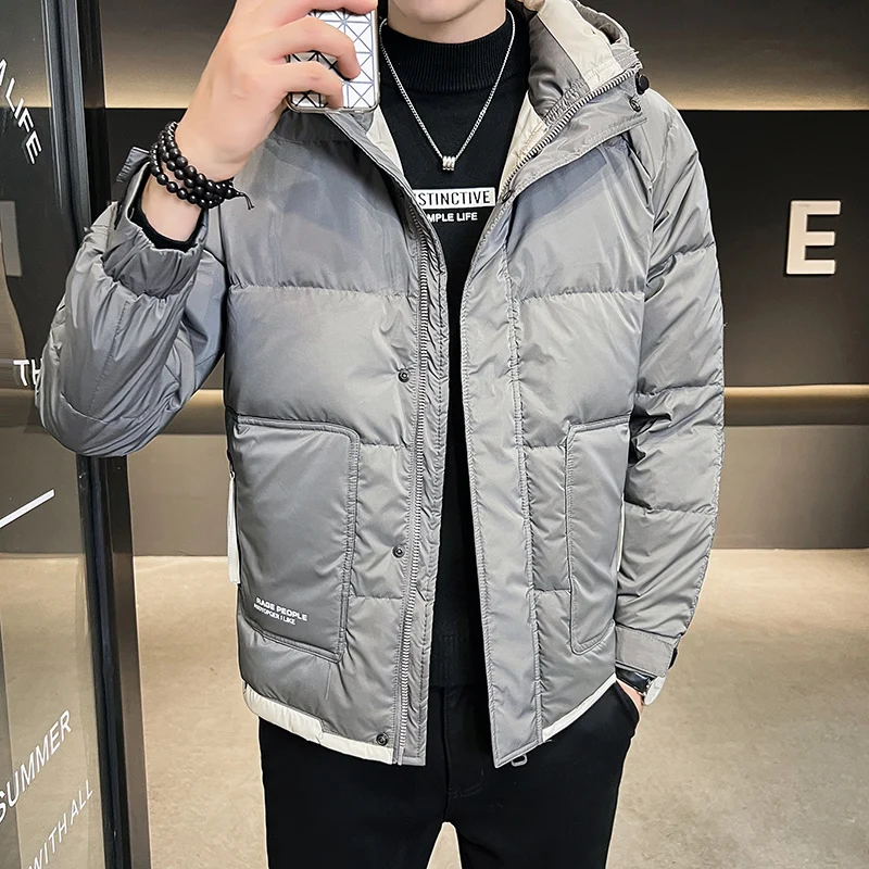 

2023 New Men's Winter Thickened and Warm Men's Down Jacket Fashion Handsome Hooded Men's Jacket Size L-5XL item ZRS-8819