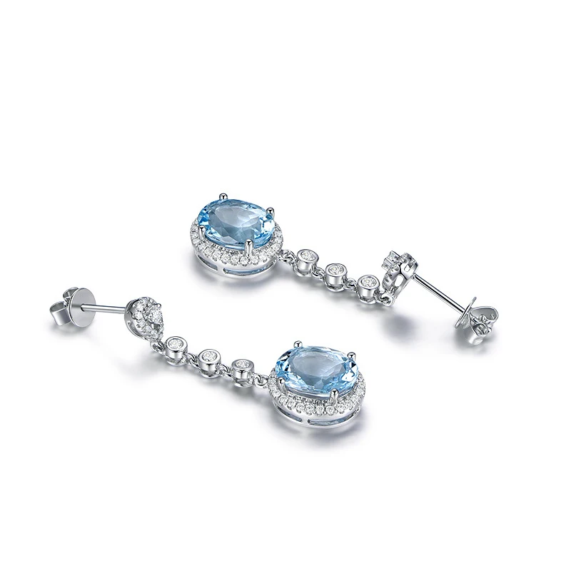 

Женские серьги из серебра 925 пробы, с муассанитом