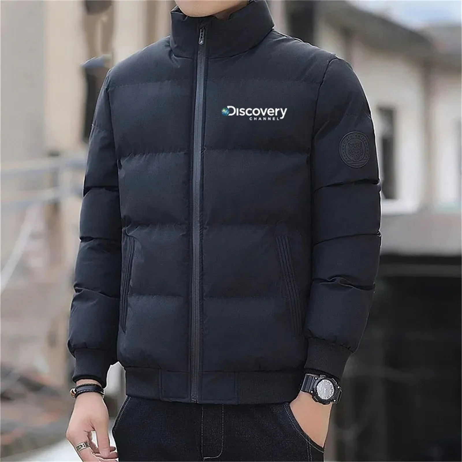 

Thick Men New Warm Parka Jackets Winter Casual Men's Outwear Coats Discovery channel Male Windbreak Cotton Padded Down Jacket