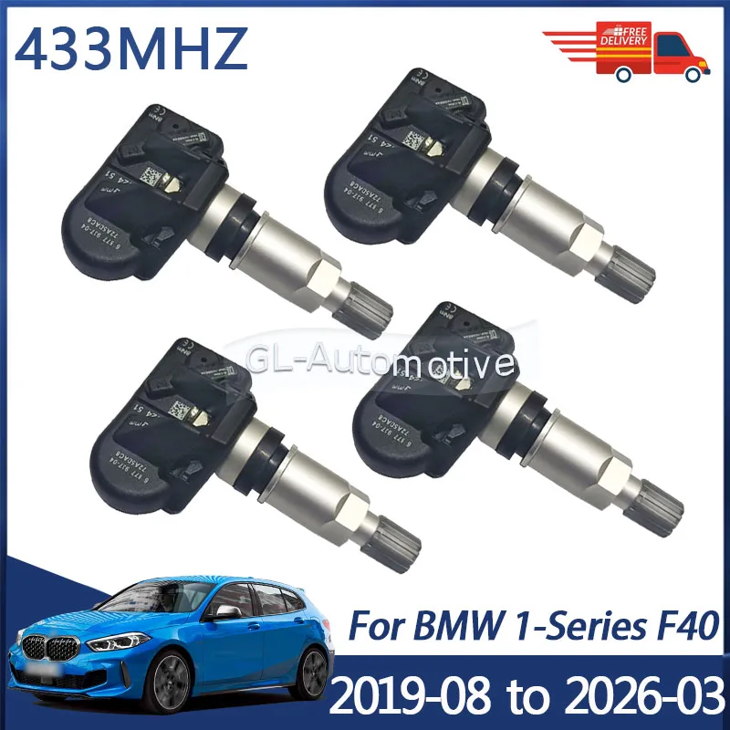 

1/4 шт. датчик TPMS для BMW 1 серии F40 2019-2026 датчик контроля давления в шинах 6877937 6877936 433 МГц