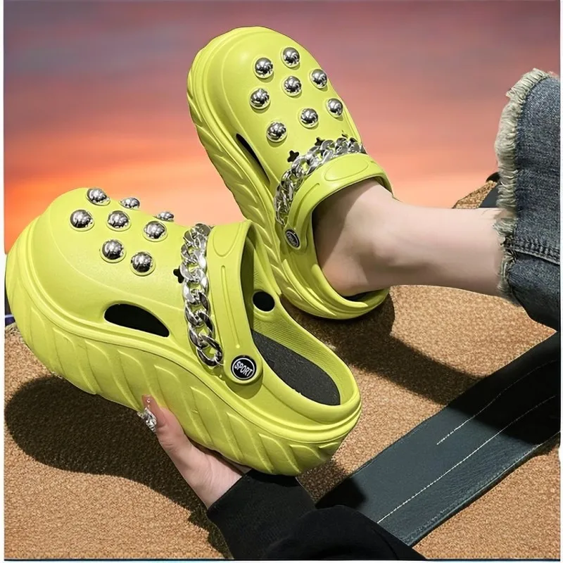 

Women's Slippers 2023 Two Wear Package Head Thick Bottom Heightening Beach Women's Sandals Summer Hundred with Ladies Slippers