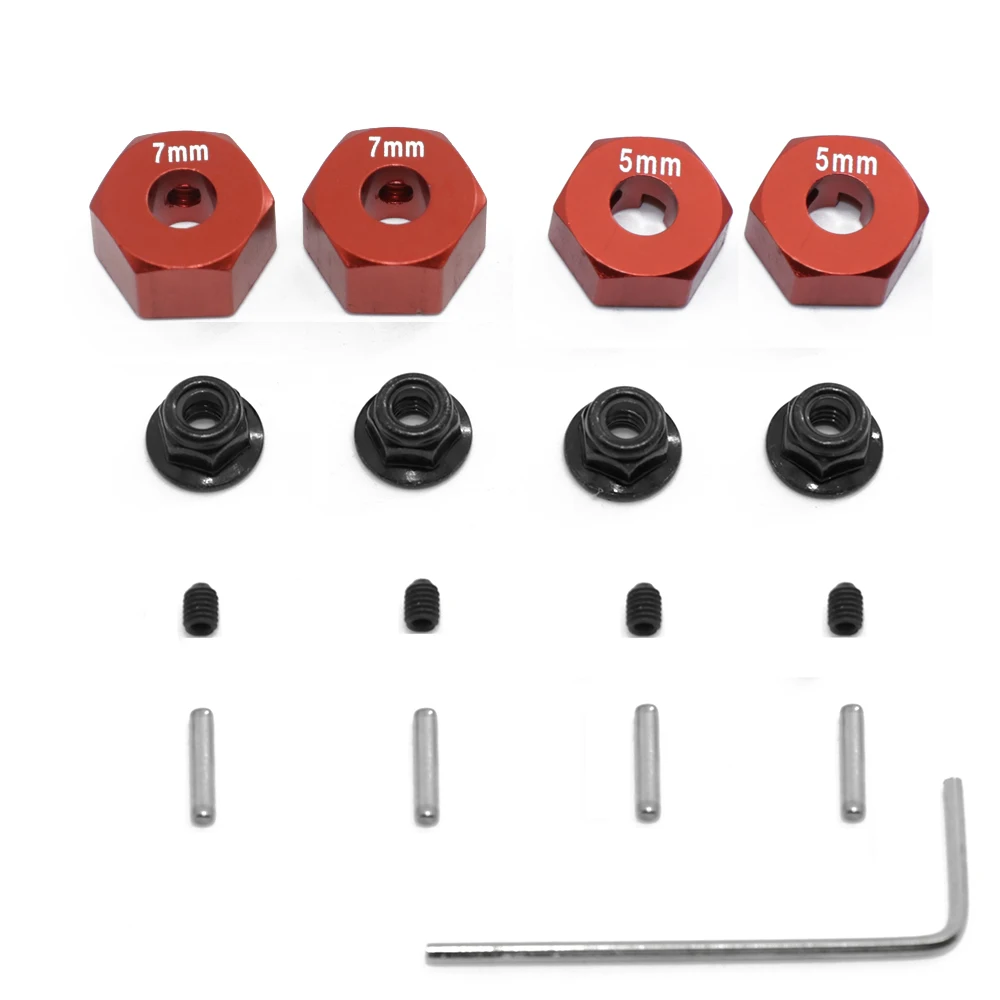 

4 шт. адаптер для шестигранного привода для 1/10 ECX 2WD серии Ruckus Torment Axe Brutus Circuit AMP RC автомобильные обновленные детали