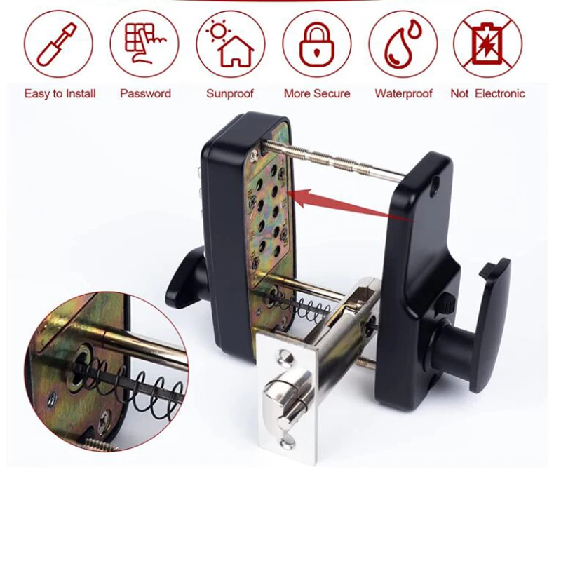 Дверной замок водонепроницаемый с умным замком без ключа | Безопасность и защита