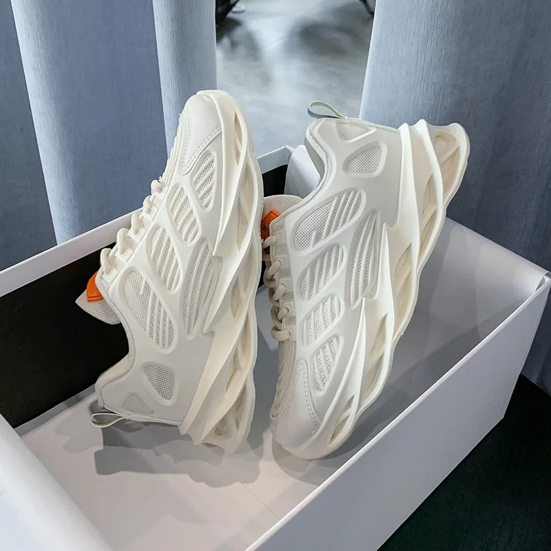 White Shoes For Woman Platform Sneakers Ladies Flats Tennis Female Running Student PU Mesh Increase Height Waterproof Skateboard