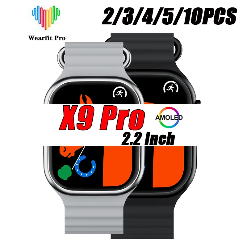 

X9 Pro Smart Watch 2023 New AMOLED Men Women 2.2 Inch 47mm Series 8 Compass IWO Wholesale Bluetooth Call Max Watches pk HK8 Pro