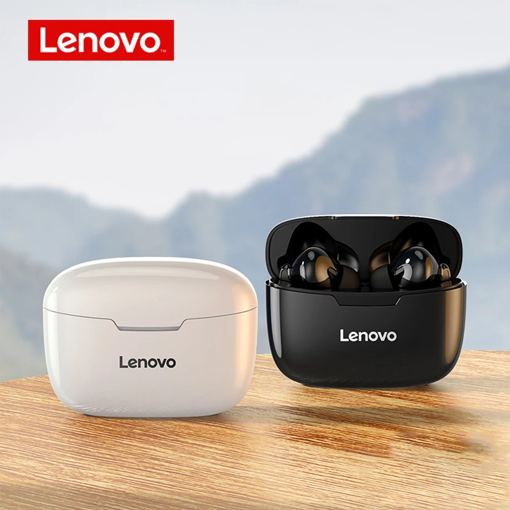 Фото Оригинальные наушники Lenovo XT90 TWS 5,0 Bluetooth arphone спортивные водонепроницаемые беспроводные наушники с микрофоном гарнитура с шумоподавлением №3