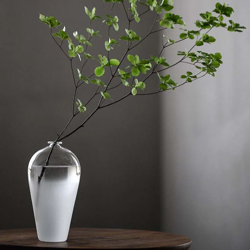 

Ваза в японском стиле стеклянная прозрачная цветочная вода для украшения дома гостиной чайной церемонии Сливовая бутылка