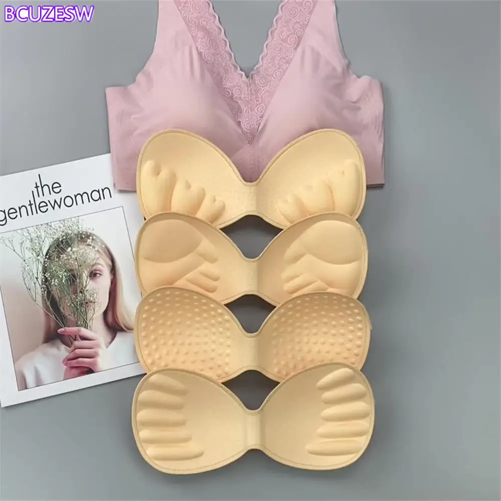 1 Pair Thick Sponge Bra Pads Push Up Breast Enhancer Removeable Bra Padding Inserts  Cups For Swimsuit Bikini Padding - Intimates Accessories - AliExpress