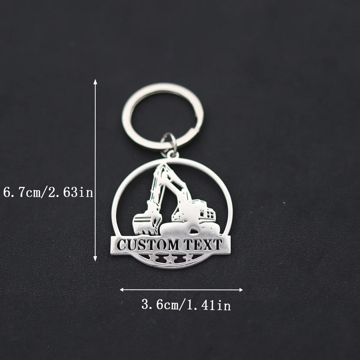 QIAMNI индивидуальное имя экскаватор брелок из нержавеющей стали экскаватор брелок для ключей с лазерной гравировкой букв брелок для мужчин и женщин подарок на день рождения (art.: 3920cd70e95fa) - 3920cd70e95fa