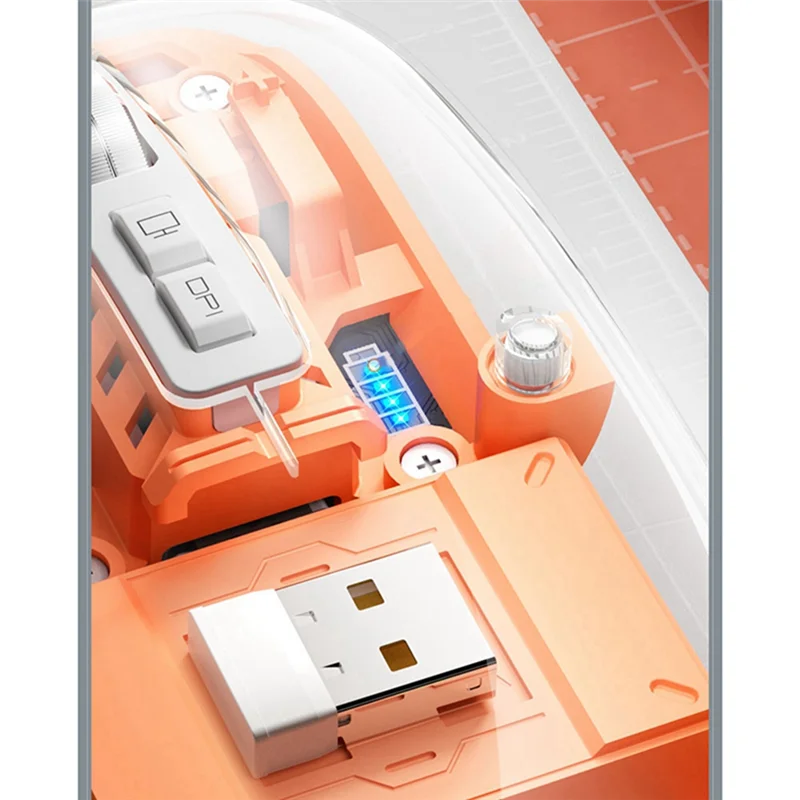 Прозрачная игровая мышь FMOUSE беспроводная Bluetooth-мышь с подсветкой RGB