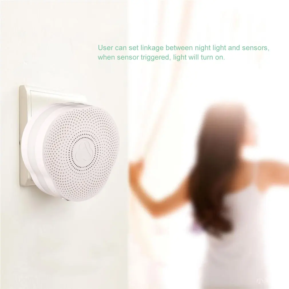 

Doorbell & Night Light Alarm System Built-In 4.0 Us Plug Support Door Contact/Pir Motion Sensor Voice Prompt