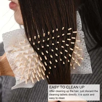 50pcs hair diffuser comb cleaning paper net protective hair brush cleaning net portable pet hair remover tools curly hair tools