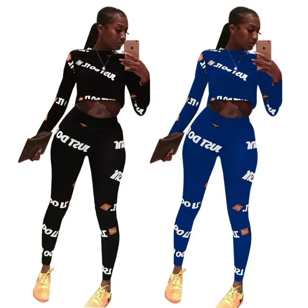 Европейская станция с буквенным принтом женский комплект брюк летний спринт