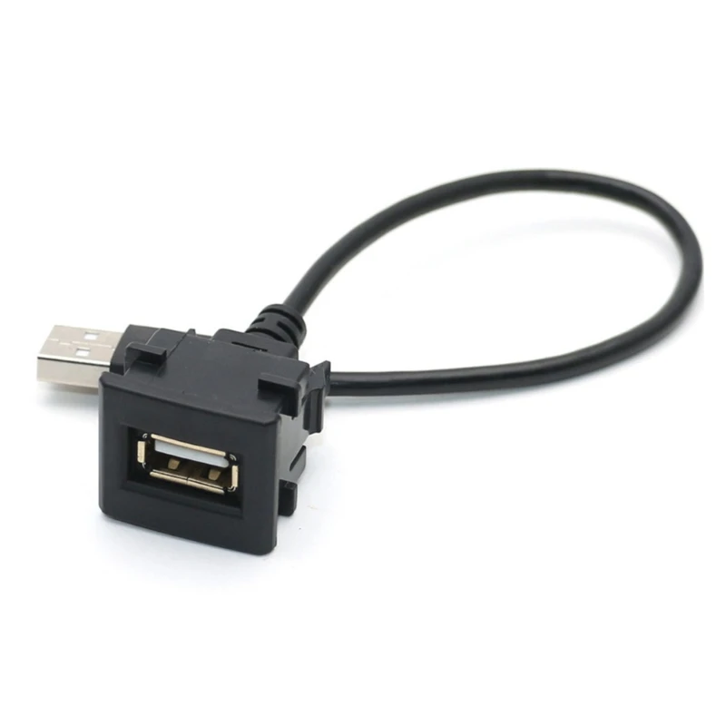 

USB Panel Dashboard Mount Extension Cable for Car Truck Boats Motorbike Dashboard 9.8inches H9EE